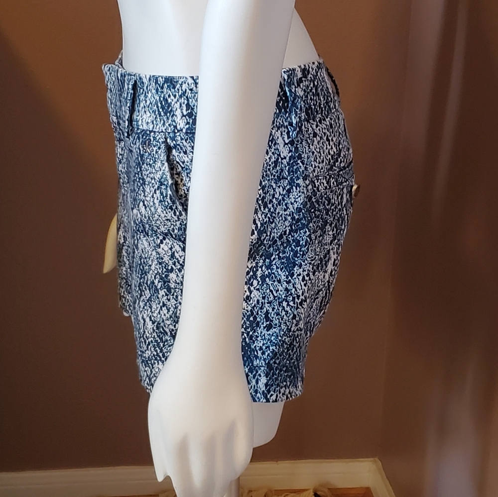 Calvin Klein Teal Python Print Cotton Shorts 2 - image 2